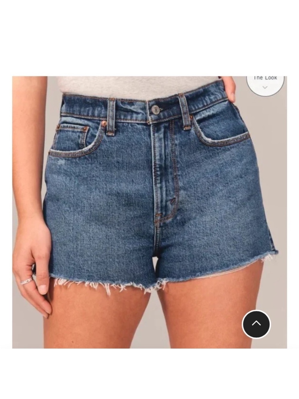 Abercrombie & Fitch High Rise Distressed Denim Shorts Women’s Cutoff Jean Shorts